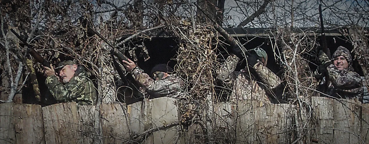 Veterans hunting together